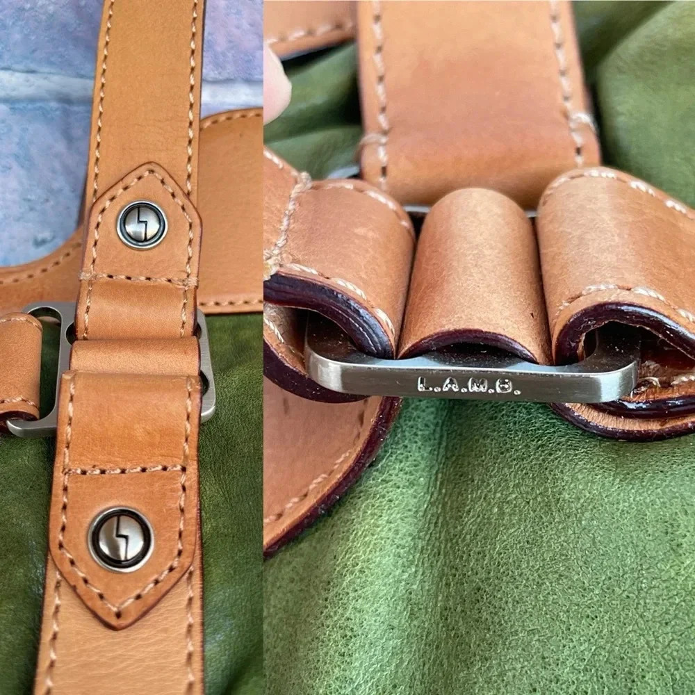 L.A.M.B buttery soft green leather shoulder bag - Picture 14 of 17